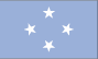Flag of Micronesia is light blue with four white five-pointed stars centered; the stars are arranged in a diamond pattern.