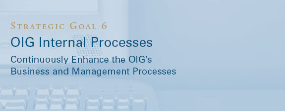 Strategic Goal 6 - OIG INTERNAL PROCESSES: Continuously Enhance the OIG’s Business and Management Processes