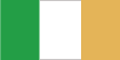 Flag of Ireland is three equal vertical bands of green (hoist side), white, and orange.