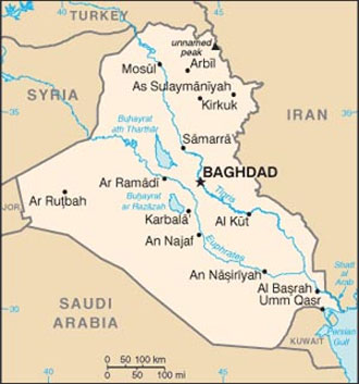 Map of Iraq, February 8, 2008