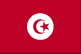Flag of Tunisia is red with a white disk in the center bearing a red crescent nearly encircling a red five-pointed star.
