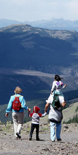 Family travels Yellowstone