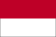 Flag of Monaco is two equal horizontal bands of red (top) and white.