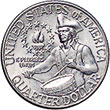 Image shows back of bicentennial quarter.