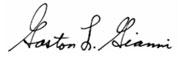 IG's Signature, Gaston L. Gianni