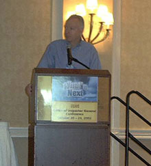 OIG's Bob McGregor highlights features of the OIG's Strategic Plan at Fall 2003 OIG conference