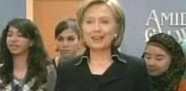 Photo of Secretary Clinton speaking to ACCESS students