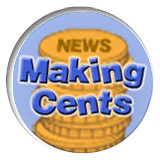 Making Cents text over a pile of coins.