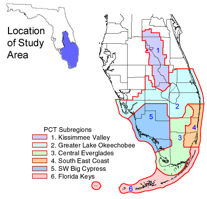 Map of South Florida Ecosystem Program study area