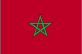 Morocco flag is red with a green pentacle--five-pointed, linear star--known as Solomon's seal in the center of the flag.