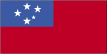 Flag of Samoa is red with a blue rectangle in the upper hoist-side quadrant bearing five white five-pointed stars representing the Southern Cross constellation.