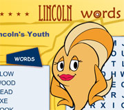 This icon says Lincoln Words and shows Goldie in front of the game screen.