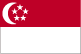 Flag of Singapore is two equal horizontal bands of red (top) and white; near the hoist side of the red band, there is a vertical, white crescent (closed portion is toward the hoist side) partially enclosing five white five-pointed stars arranged in a circle.