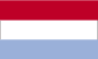 Flag of Luxembourg is three equal horizontal bands of red at top, white, and light blue.