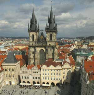 Tyn Cathedral in Prague, Czech Republic, April 5, 2004. [© AP Images]