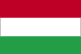 Flag of Hungary is three equal horizontal bands of red (top), white, and green.