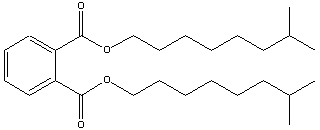 chemical structure of Diisononyl Phthalate