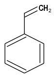 Chemical structure of Styrene
