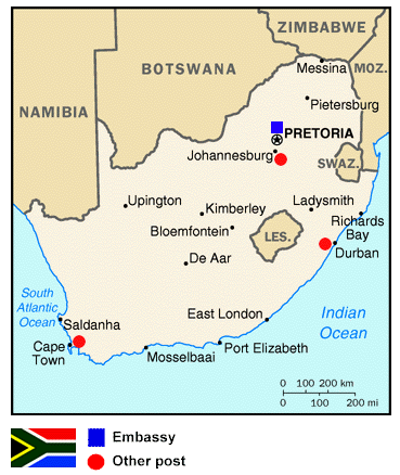 Map of South Africa