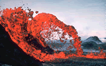 Hawaiian lava fountain