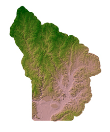 Graphic showing the Anacostia River Watershed Elevation 