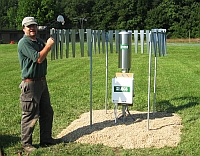 Sampling atmospheric mercury.