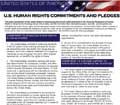 Date: 04/27/2009 Description: Image of Human Rights Commitments document. State Dept Photo