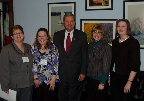 Kate and Lisa Beyerink, Representative Tom Latham, Gina Rooney and Jeanne Burmeister