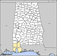 Map of Declared Counties for Disaster 1789