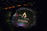 Date: 04/07/2009 Description: A candlelight display is seen from the air, during a ceremony to mark the 15th anniversary of the start of the Rwandan genocide at Amahoro Peace Stadium, Kigali, Rwanda, Tuesday, April 7, 2009.