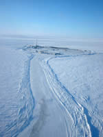 Photo: Flying over the Mallik location site