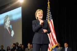 Date: 01/23/2009 Description: Secretary Clinton addresses USAID employees. State Dept Photo