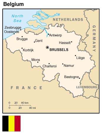 Belgium: Map and Flag