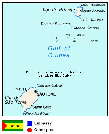 Map of Sao Tome and Principe