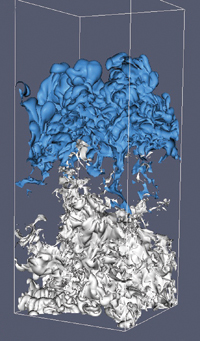 Monte Carlo Neutron Particle simulation of new nuclear fuels undergoing performance tests at Los Alamos’ Materials Test Station.