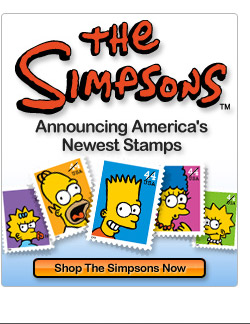 The Simpson's. Announcing America's Newest Stamps. Shop the Simpsons Now.