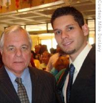 Mike Dunlavy (right) and former Department of Children and Families Secretary Bob Butterworth at the Florida State Capitol