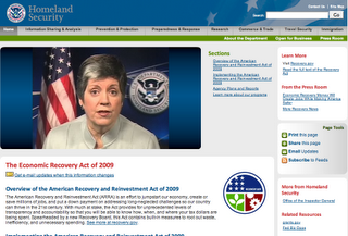 Image of www.dhs.gov/recovery web page.
