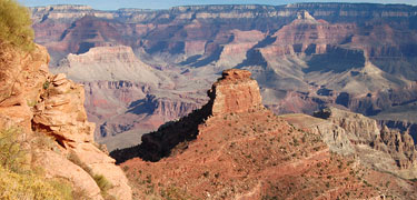 Hiking down the South Kaibab Trail.