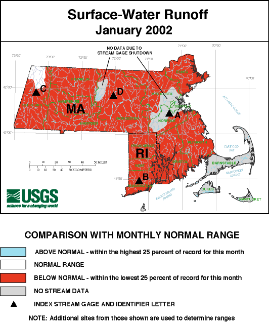 Surface-Water runoff map - 01/2002