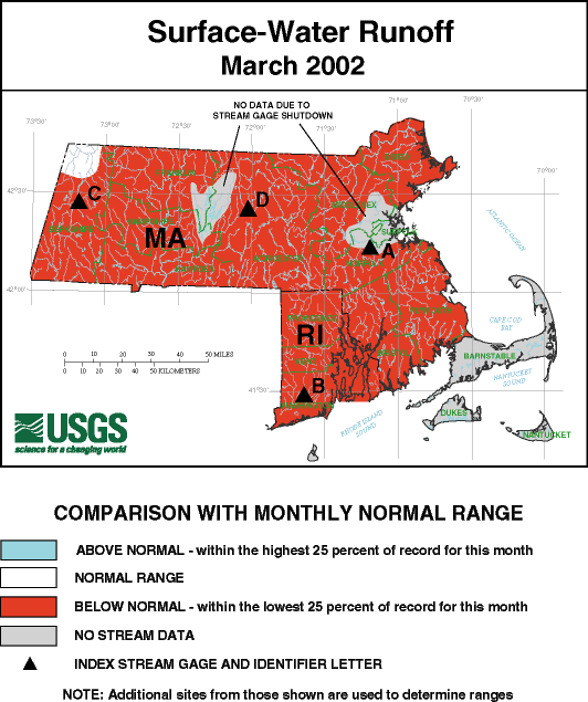 Surface-Water runoff map - 03/2002