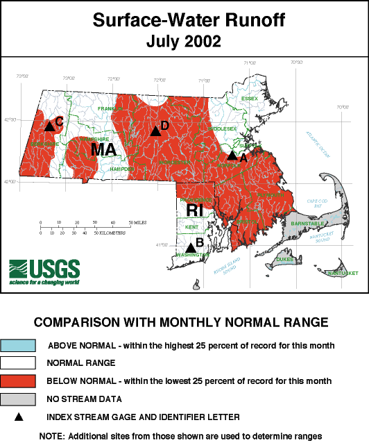 Surface-Water runoff map - 07/2002