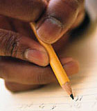 Testing Services Photo of Hand with Pencil