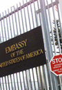 Gate at U.S. Embassy