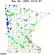 Current streamflow conditions map.