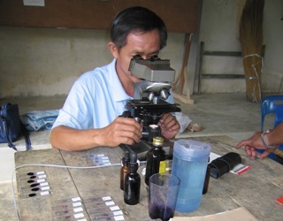 Microscopic examination of patient blood remains the best means of diagnosing malaria.