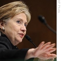 Secretary of State Hillary Rodham Clinton on Capitol Hill in Washington,30 Apr 2009