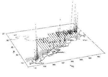 Map of pollock biomass