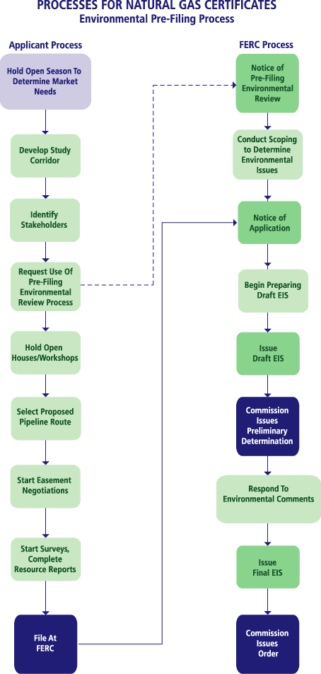 ENVIRONMENTAL PRE-FILING PROCESS FLOWCHART