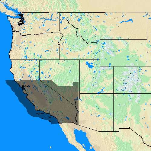 Domain Coverage for Southern California GACC (Fire Center)